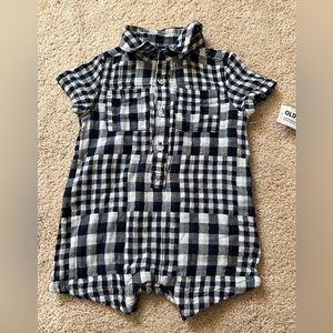 Old Navy Plaid Jumpsuit boys NWT